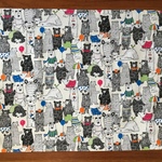 大きめランチョンマット(40cm x 50cm) ＝くま＝