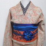 ウール着物　山里