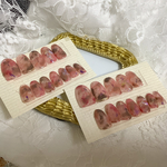 現品販売💘12サイズセットネイルチップ　ちゅるんとニュアンスネイル