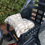 【受注製作】あったかハンドル防寒カバー(自転車チャイルドシート用)とグリップカバーのセット×北欧クマ柄☆ベージュ