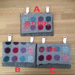 《閉店セール》移動ポケット　ドット(ジャガード)/黒ストライプ