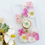 押し花の華やかなスマホリング iPhone11Pro iPhone11 iPhone8 iPhoneXS iPhoneSE2 iPhone7 iPhoneXR iPhone12 iPhone12pro