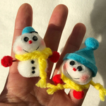 うさぎ のボンボンちゃんと雪だるま