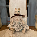 【soinyan様専用】Le Chat Porte-Bonheur  リバティ　ロッセリー　の服を着た猫のドール