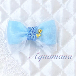 【 犬用　バレッタ 】 おしゃれ　トップノットペット　子供　ヘアアクセサリー　リボン　バレッタ　♡AquaMana♡