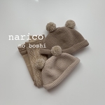☺︎送料無料☺︎ ナチュラル🌷くまポンポン帽子🧸