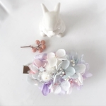 マカロンカラー　プリザーブドフラワーのヘアクリップ   ちょっと大きめ