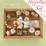 2021 Happy Bag イヤリング&リング　8点セット　vol.1  すずらん　桜　紫陽花　コスモス　ダリア　蝋梅　ゼラニウム　みかん　モチーフ