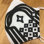 【冷感対応】アマビエ様プリントマスク＊白