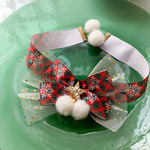 ワンニャン・クリスマスカラー🎄   チョーカー　アクセサリー　リボン　首輪　