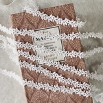 ＊再入荷＊1m 細幅 花 フラワー ケミカルレース ブレード 白 BK201228 ハンドメイド 手芸 素材 材料 DIY