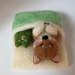 おふとん🛌犬(柴犬)羊毛フェルト