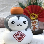  木製モモ鏡もち【お正月用】