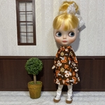 きのこワンピブラウン ブライスサイズ
