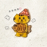 ねこのブローチwinterシリーズ たい焼き