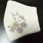 momo96様専用【ニットマスクシリーズ】冬のやわらかニットマスク うさぎちゃん パープルC