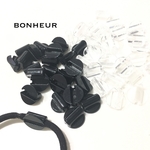 【送料無料】ブラック  丸型  接続パーツ  ヘアゴム  台座  50pcs
