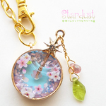 【受注製作】桜舞う.*･ﾟ花雨水と桜花の杖 バッグチャーム