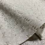 【花柄.グレージュ】💐コットン刺繍レース生地🪡