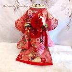 #30わんこの着物セット 振袖 半衿 帯 帯揚げ