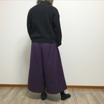 しわになりにくい暖かガウチョパンツ » バイオレットパープル
