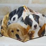 63.ふつうsize布マスク🇳🇱オランダCotton犬柄