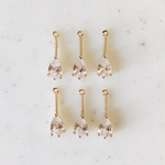 Clear Gold Drop Pendant Tops