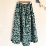 ＊beautiful garden♪起毛ロングティアードスカート(navy)＊