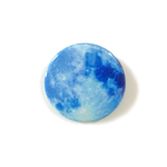 blue*月缶バッジ*44mm（sale）