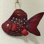 皮革☆金魚のキーホルダー チャーム♡