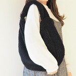【40%OFFのこり1点】 moko balloon / 仕切り付きトートバッグ / ブラック