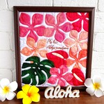 ハワイアンキルト《Hawaii Flowers》フレーム入り  