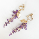 藤の花　アメジスト　イヤリング / ピアス