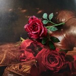 赤薔薇の布花ブローチ【深紅】コサージュ
