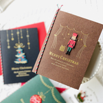 木彫りの飾りのクリスマスカード*॰