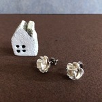 🌸人気🌸ローズ  シルバーチタンピアス