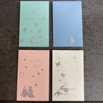 活版印刷&箔押しのポチ袋　ねこ・蝶・桜・雪の結晶・銀河鉄道の4デザインセット　ミランダ