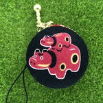 赤べこのマカロンポーチ☆４ｃｍ
