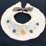 ひよこ刺繍スタイ（リボン）