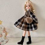 リカちゃん 4点セット バーバリー風のハイウエストワンピコーデ