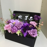 ジュエルBＯXプリザーブドフラワーギフト【Purple】