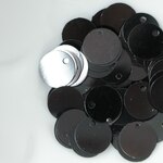 スパンコール 10mm 約180枚(約5g) 丸 トップホール 黒 (SCC100BKSHTH)