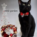 sale ねこサンタのクリスマスの首輪　各色一点のみ