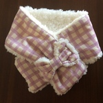 ベビー キッズ リバーシブルマフラー white purple