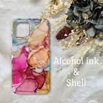 【一点もの】iPhone11Pro専用ケース　スマホケース　アルコールインク　シェル　《商品No.I11P-3》