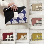 ★SALE★帆布×柄　LLぺたんこポーチ