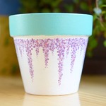 リメイク鉢  藤の花 (送料込み)