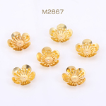 M2867 150個  花座 No.84 座金 17×17mm ゴールド  3×【50ヶ】