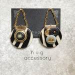 moon×zebra  ヴィンテージBag pierce/earring