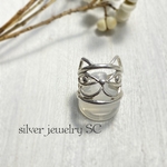 【jewelry love様専用】ねこのゆびわ＿15号　silver/純銀 シルバーリング 猫 リング